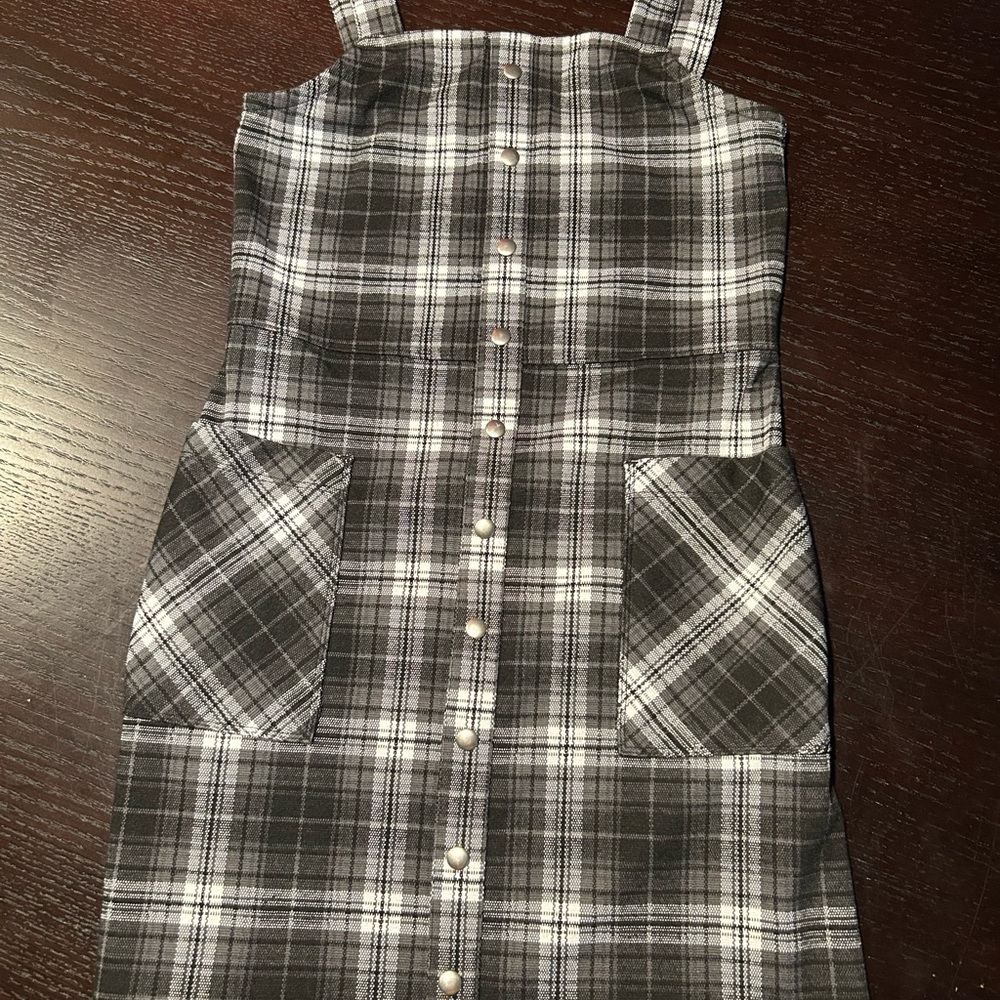 Abercrombie Kids Black and White Plaid Dress